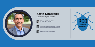 Kevin Lemasters email signature with PCO Leader Academy branding